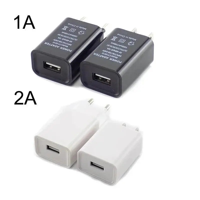 Universal Travel USB Charger Adapter Compact Black White