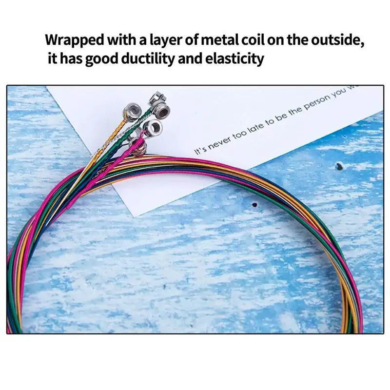 6Pcs Set Acoustic Guitar Replacement Steel Strings