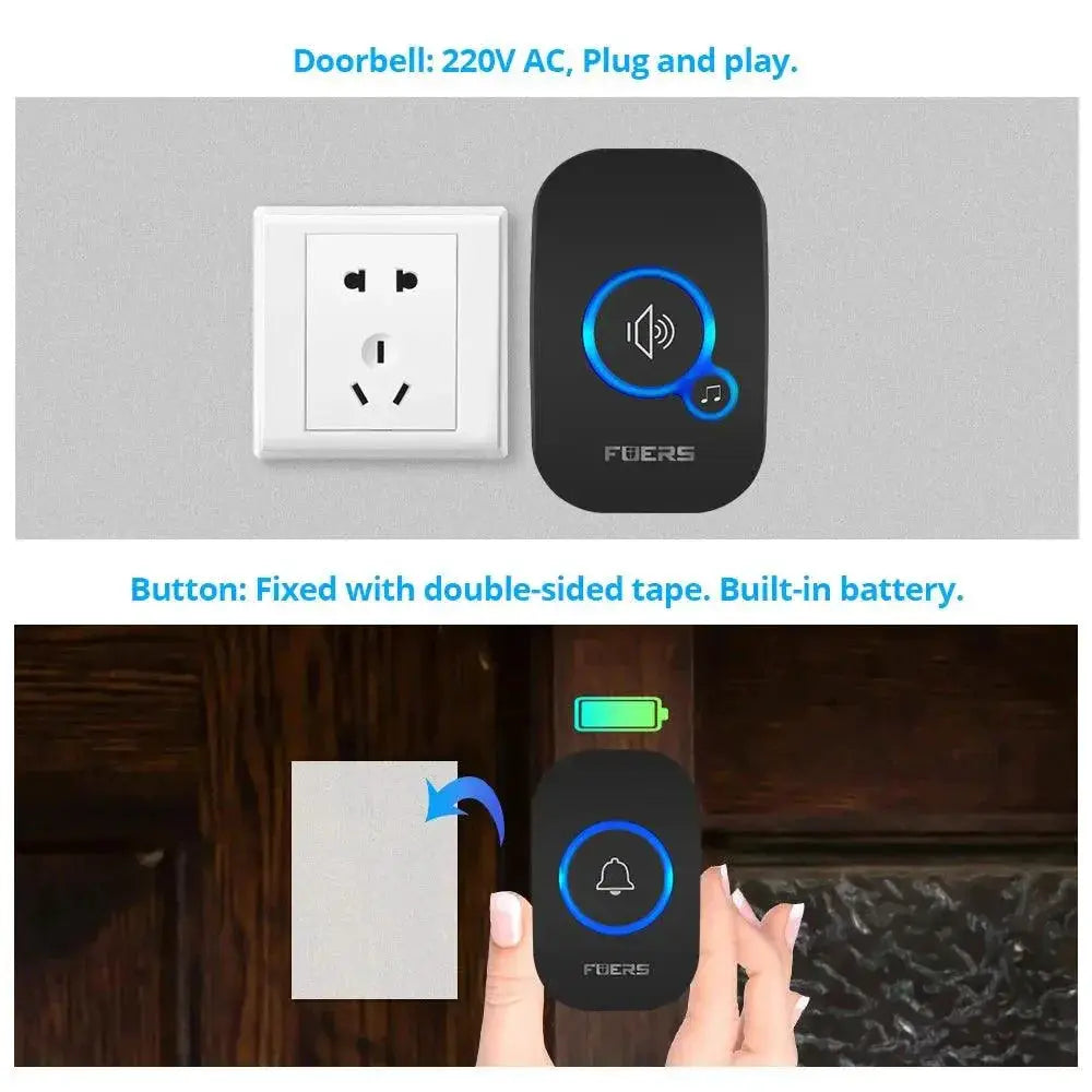 Fuers Smart Wireless Doorbell With Advanced Security Alerts