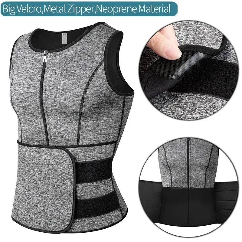Mens Sauna Vest Fat Burning Slimming Waist Trainer