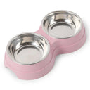 Stylish Double Pet Bowls Stainless Steel Feeder for Small Dogs