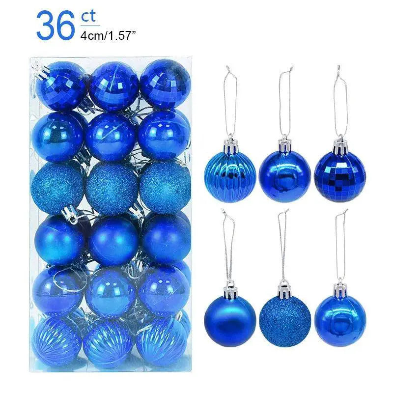 Vibrant Ornament Set for Home Decor — 36pcs deep blue