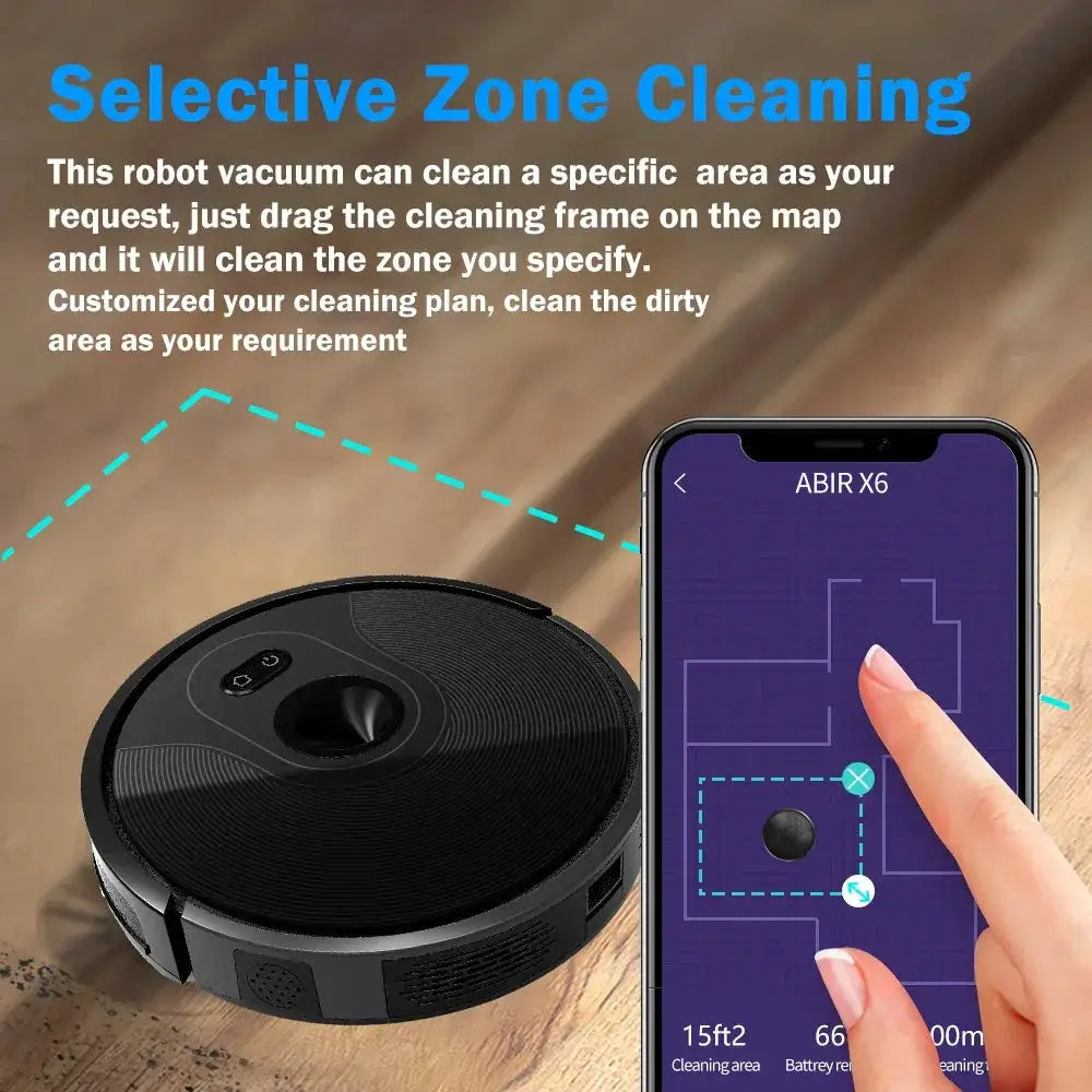 ABIR X6 Robot Vacuum Cleaner With Visual Navigation 6000PA - OurLum.com