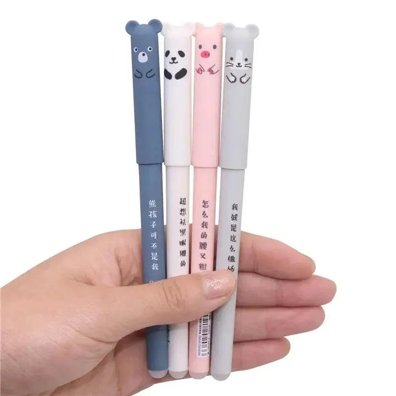 Cute Cartoon Animals Erasable Gel Pens for Girls Gift Set