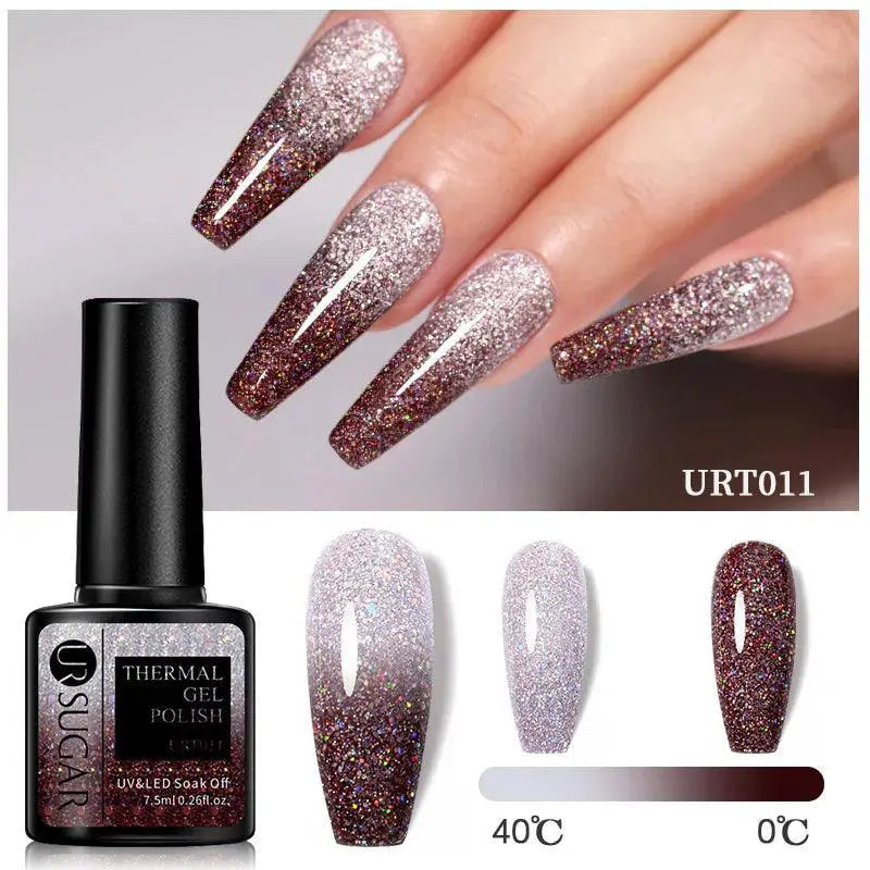 Winter Magic Nail Gel Kit Color Changing Snowflake Art Set