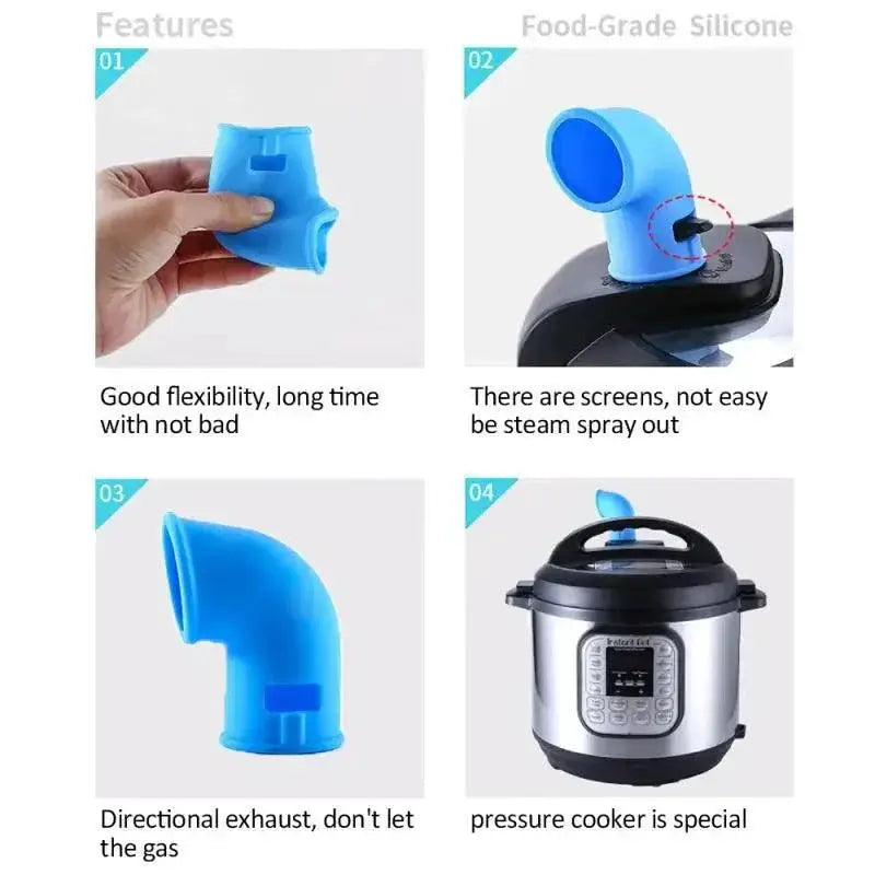 Pressure Cooker 360 Degree Swivel Exhaust Vent Pipe Silicone