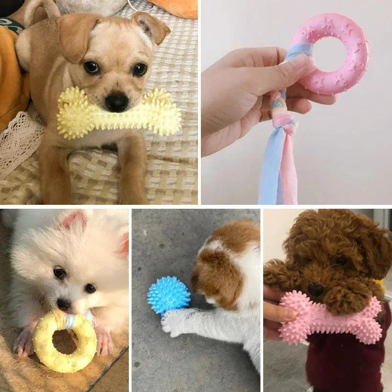 Pet Dog Chews TPR Knot Bite Resistant Teeth Cleaning Toys