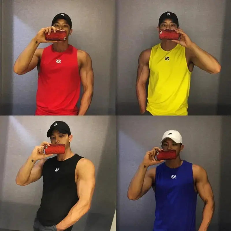 GITF Mannen Bodybuilding Tank Tops Gym Workout Shirt
