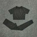 Seamless Yoga Set Women Leggings Crop Top