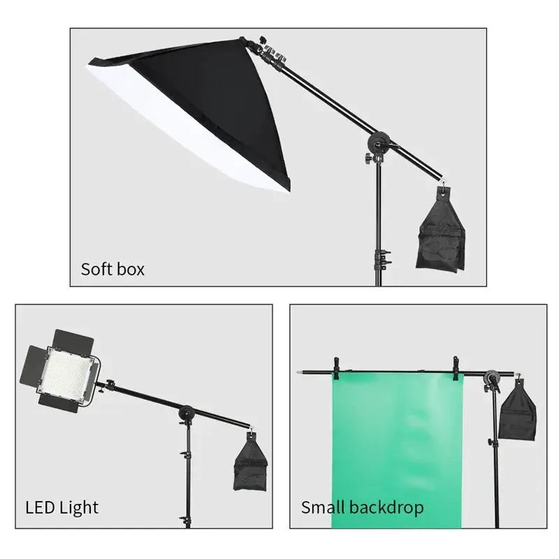 Studio Photo Telescopic Boom Arm Light Stand With Sandbag