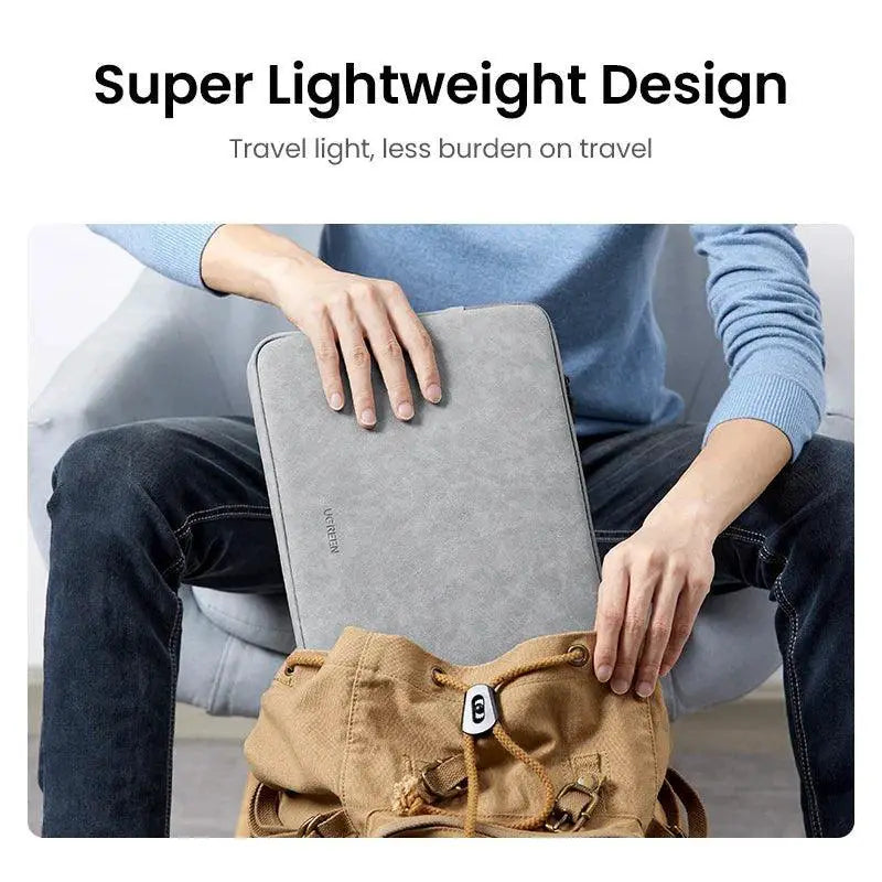 UGREEN Waterproof Leather Laptop Sleeve for MacBook