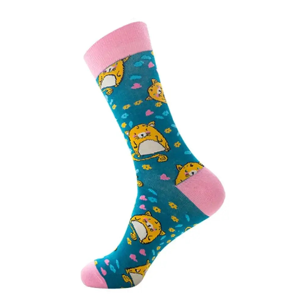 Whimsical Animal Cartoon Crew Socks For Men And Women