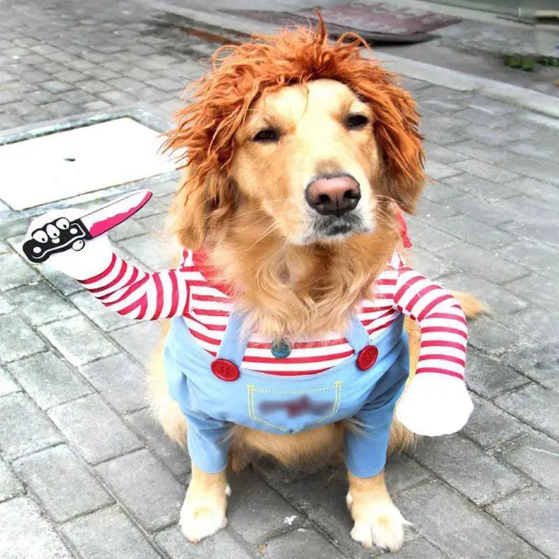 Comical Dog Costume With Knife Set For Pet Parties