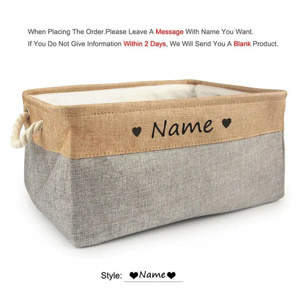 Personalized Pet Toy Storage Box With Custom Name Clothes — product view 16