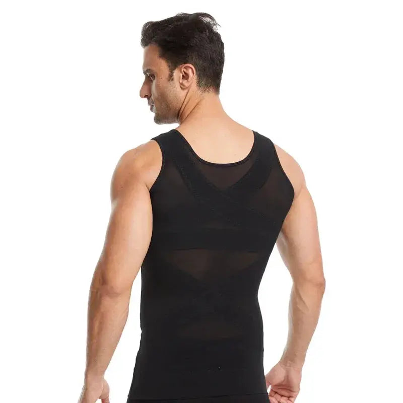 Men High Elastic Shapewear Vest Tummy Control Tank Top