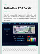 Machenike K500 RGB Mechanical Keyboard Enhanced Typing Keys