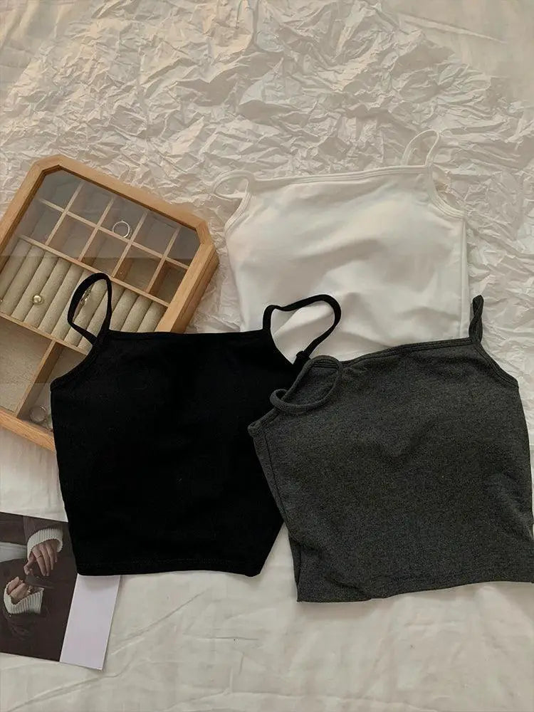 Beauty Back Black Sexy Sleeveless Camisole Top for Women