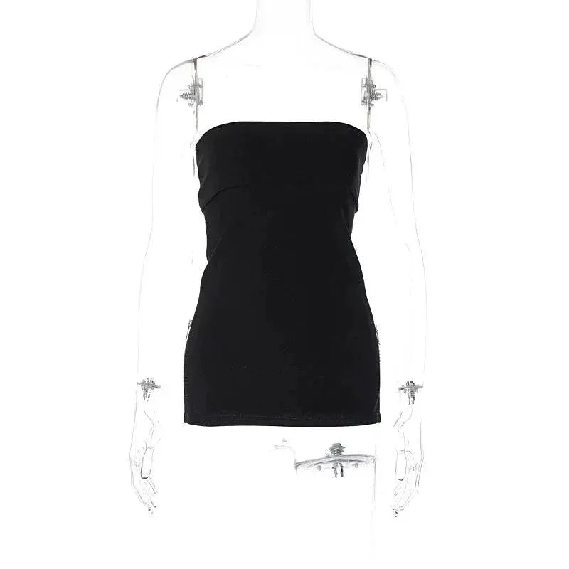 Knitted Backless Tube Top For Spring Fashion Statement