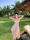 Soft Pink Chiffon Dress for Summer Fun