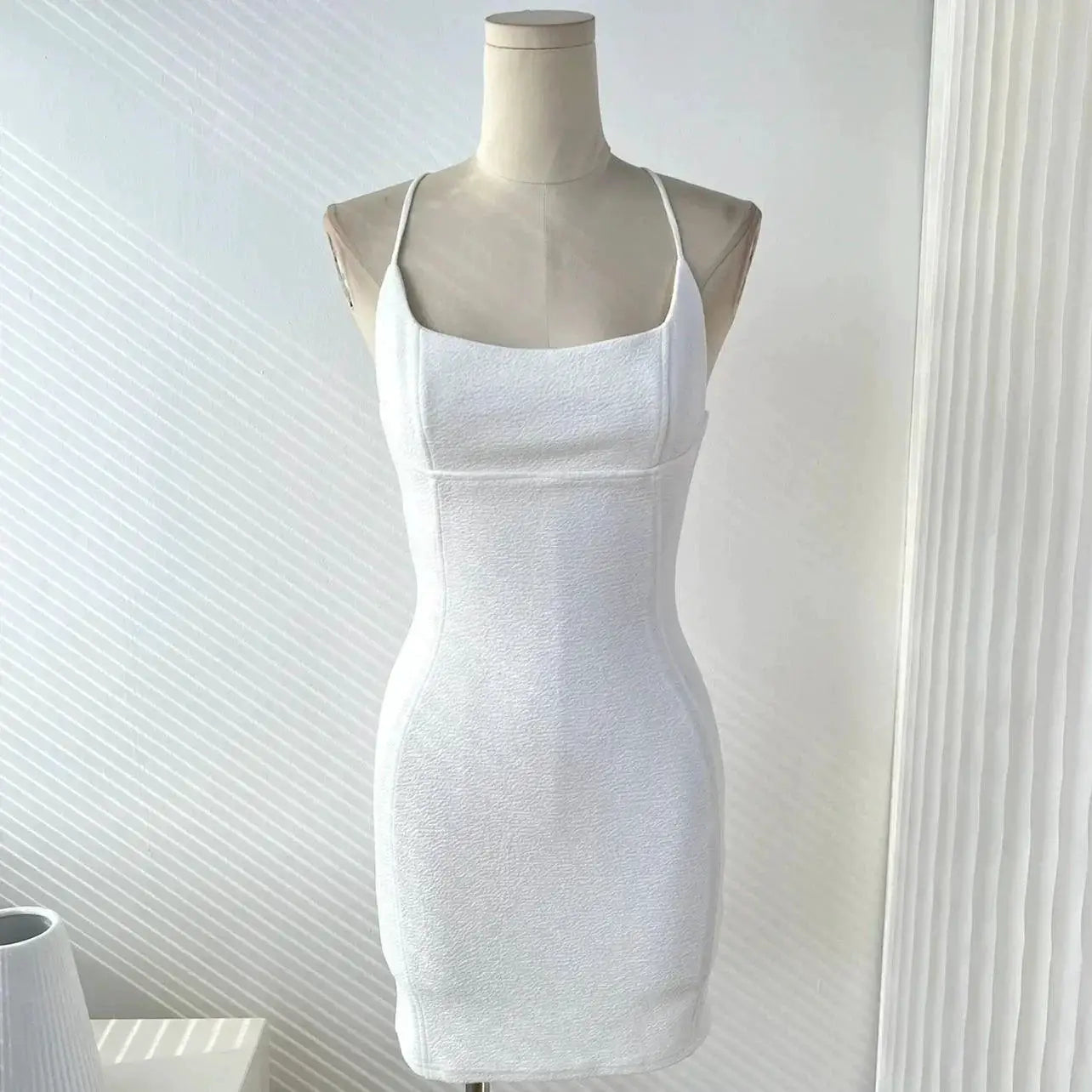 Fashion Ins Backless High Waist Sling Dress Summer Style