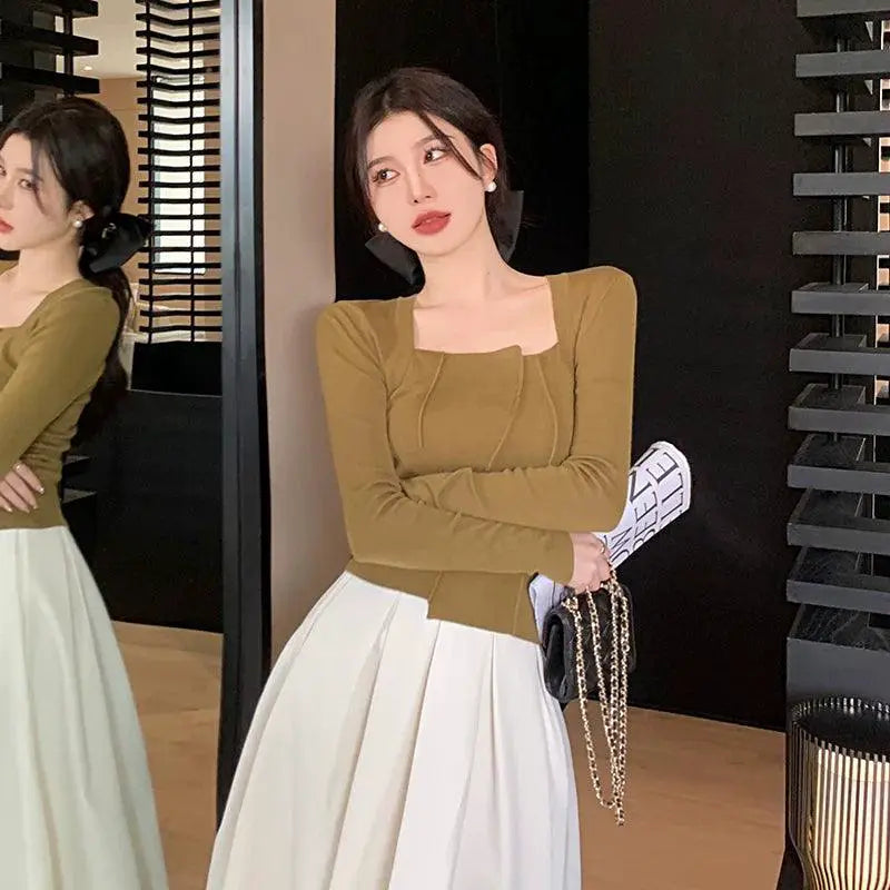 Niche Spring Long Sleeve Shirt Chic Trendy Fashion Top