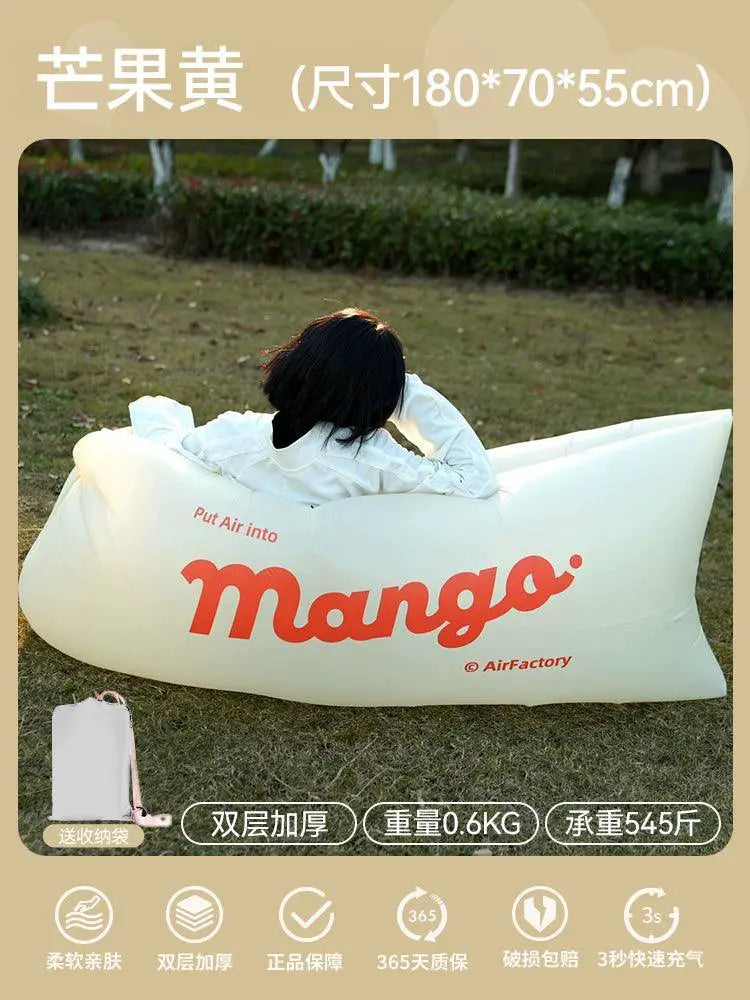 Inflatable Outdoor Sofa Bean Bag Foldable Portable Bed