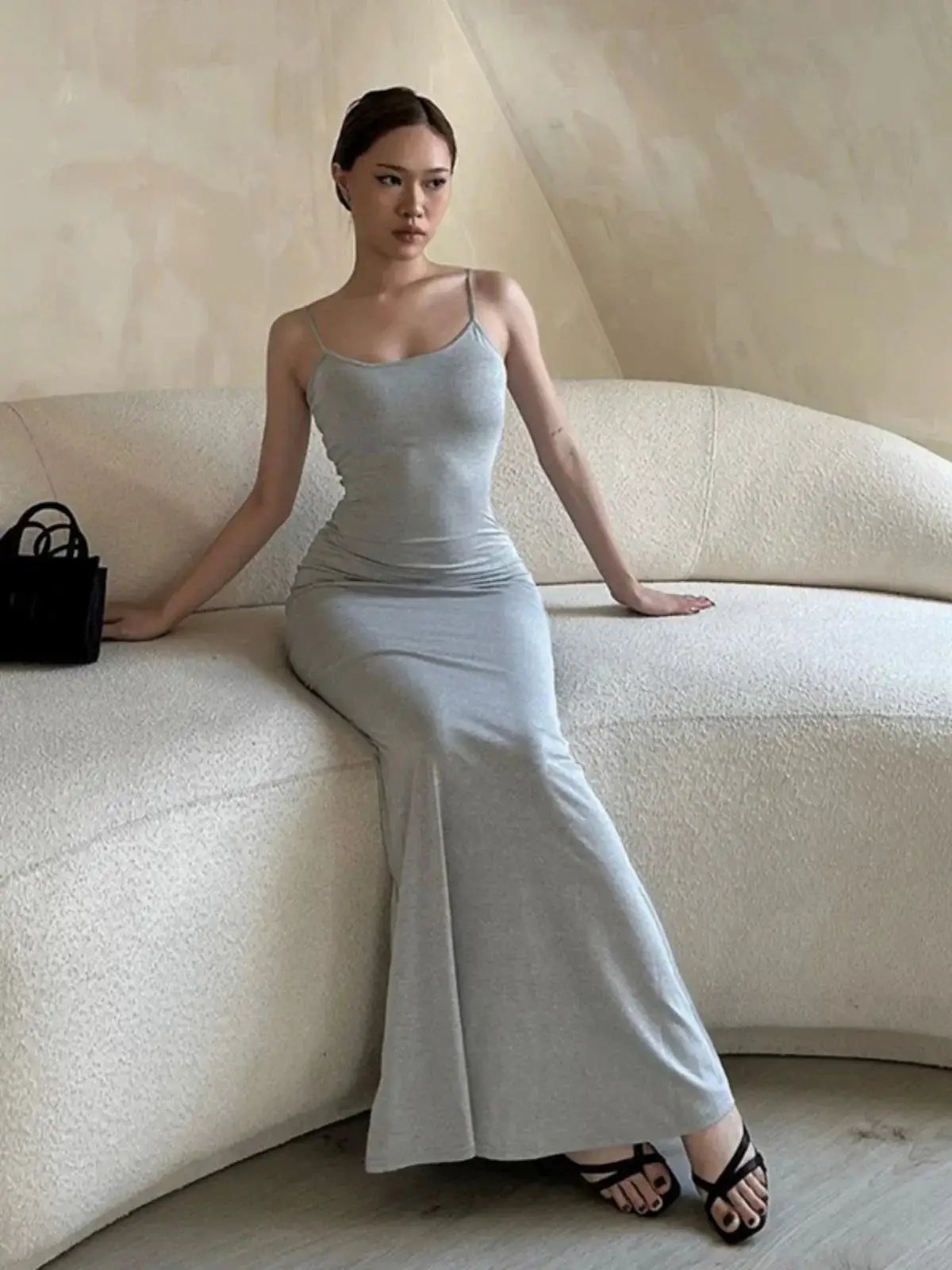 Fancy Butterfly Backless Slip Dress Summer Slim Fit
