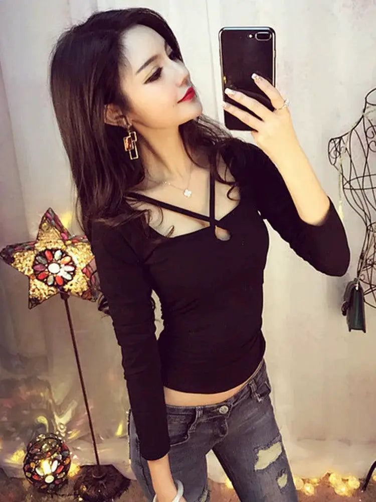 All Matching Slim Fit Long Sleeve Top Modern Elegance