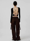 Cross-Back Tee for Women Soft Fabric