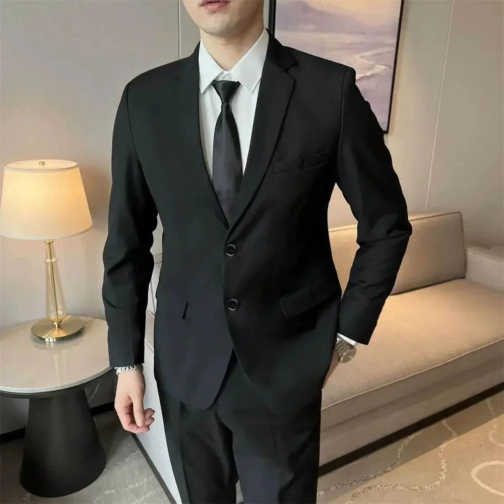 Lightly Mature Casual Groomsman Suit Plus Size Attire