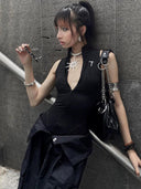 Zipper Collar Athletic Bodysuit Sleek Summer Yoga Sports