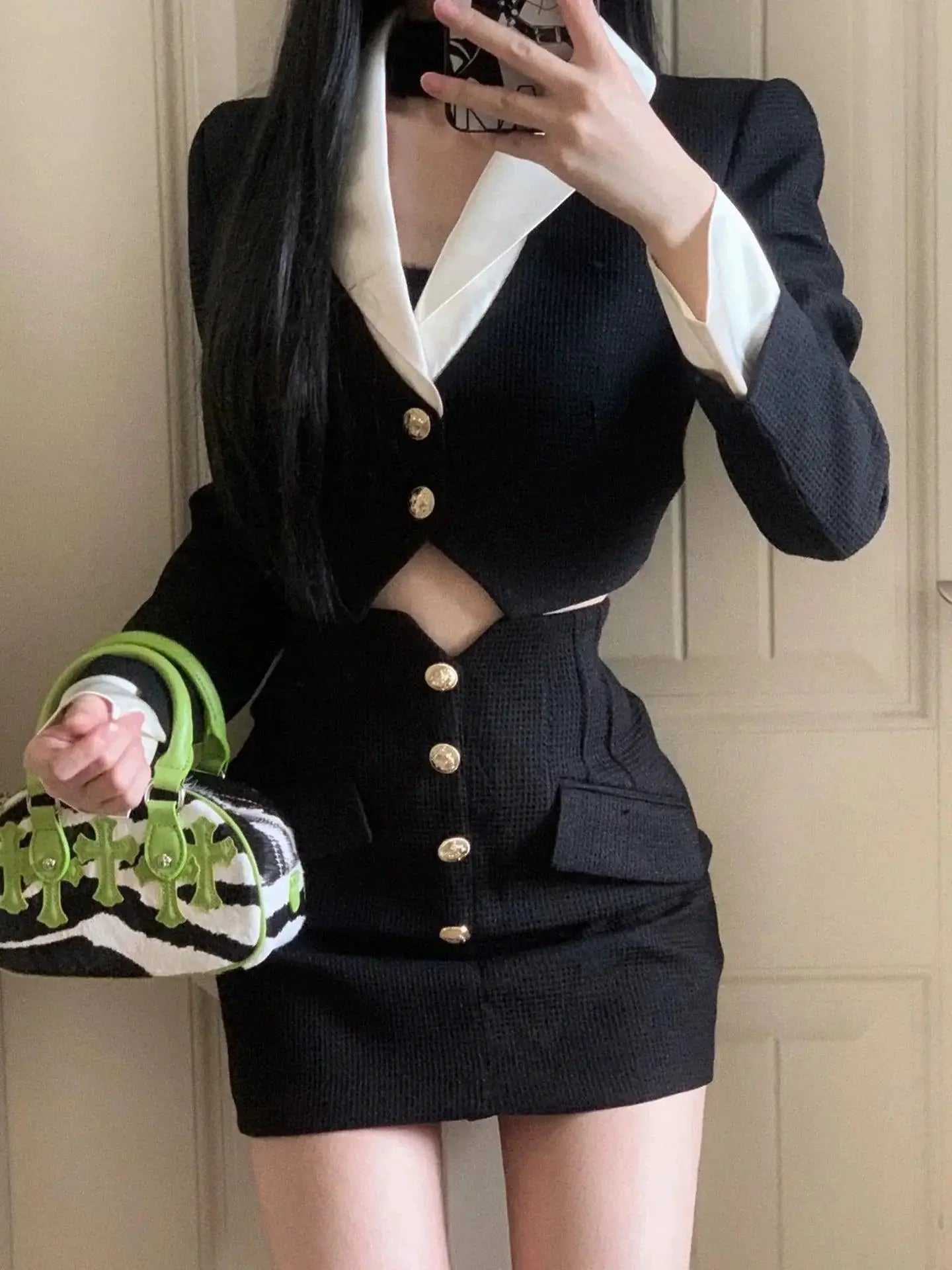 K Drama Womens Suit Jacket Modern Style Statement Chic