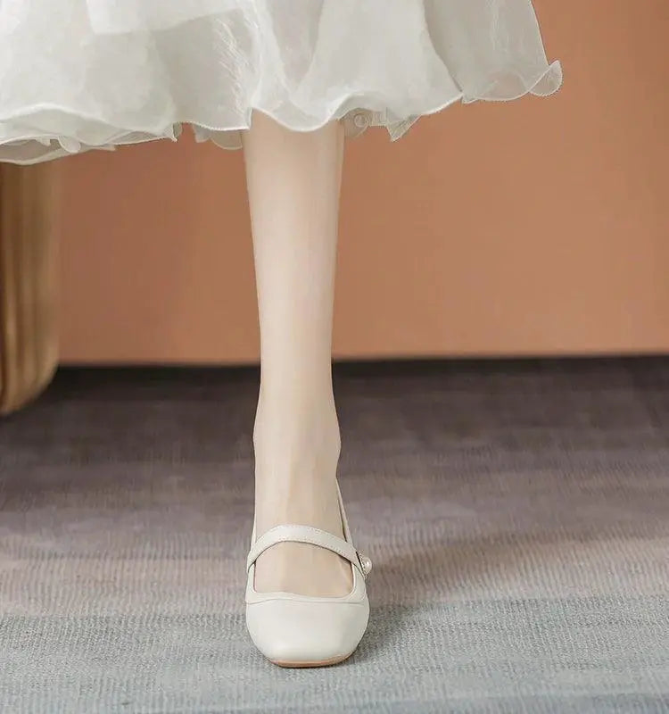 Mary Jane Retro Strap Shoes Han Chinese Style Elegance