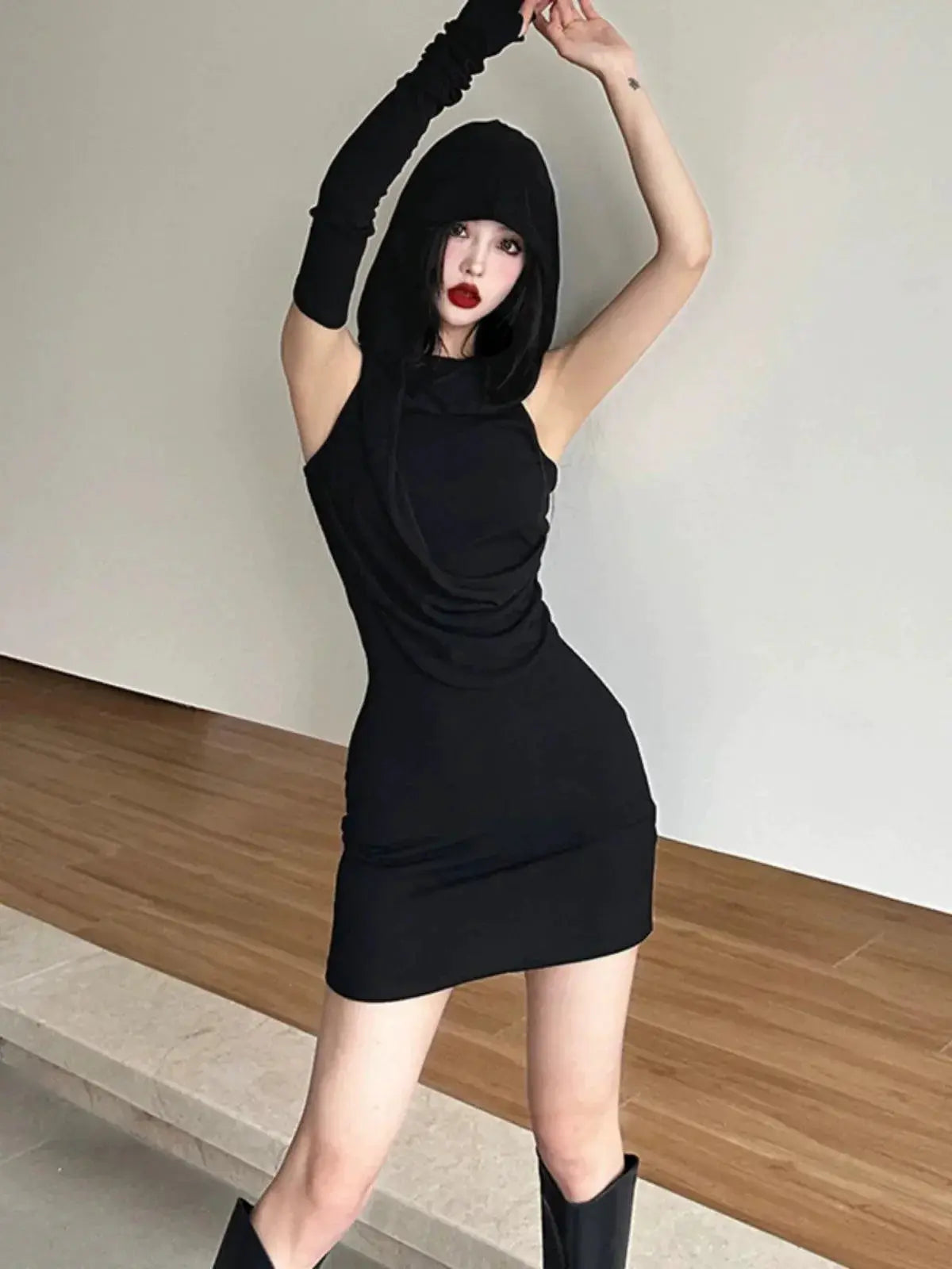 Dark Seduction Flirty High Waisted Skirt for Summer Nights