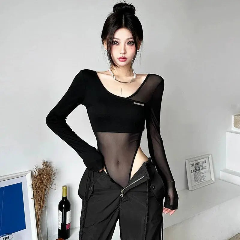 Sylcue Patchwork Jumpsuit Street Style Fashion For Women
