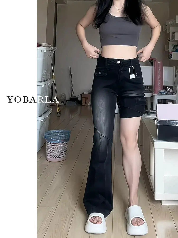 High Waist Flared Jeans Chic Denim For Stylish Spring Wear