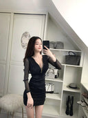 Nightclub Mesh Sheath Dress for Fashionistas in Style