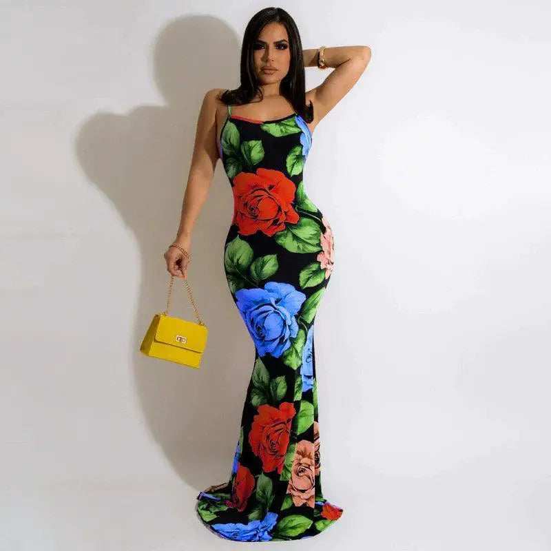 5XL African Print Dress for Plus Size Summer Fashion
