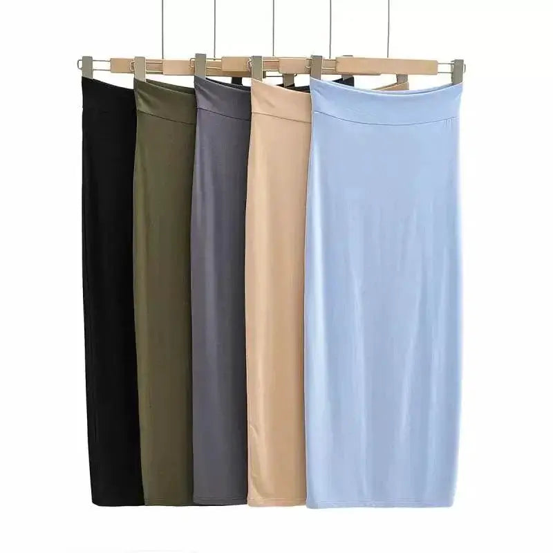 Elegant Modal Pencil Skirt Versatile Summer Staple