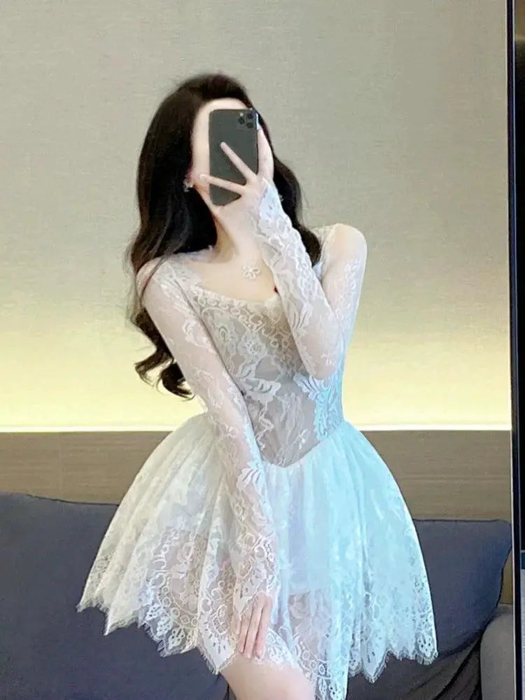 Elegant Lace Tutu Dress Korean Style For Special Events
