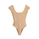 Square-Cut Backless Collar Top Chic Streetwear for Women