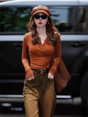 Chic Long Sleeve Shirt: Versatile Minimalist Elegance for Women