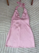 British Satin Halterneck Dress for Seductive Summer Style