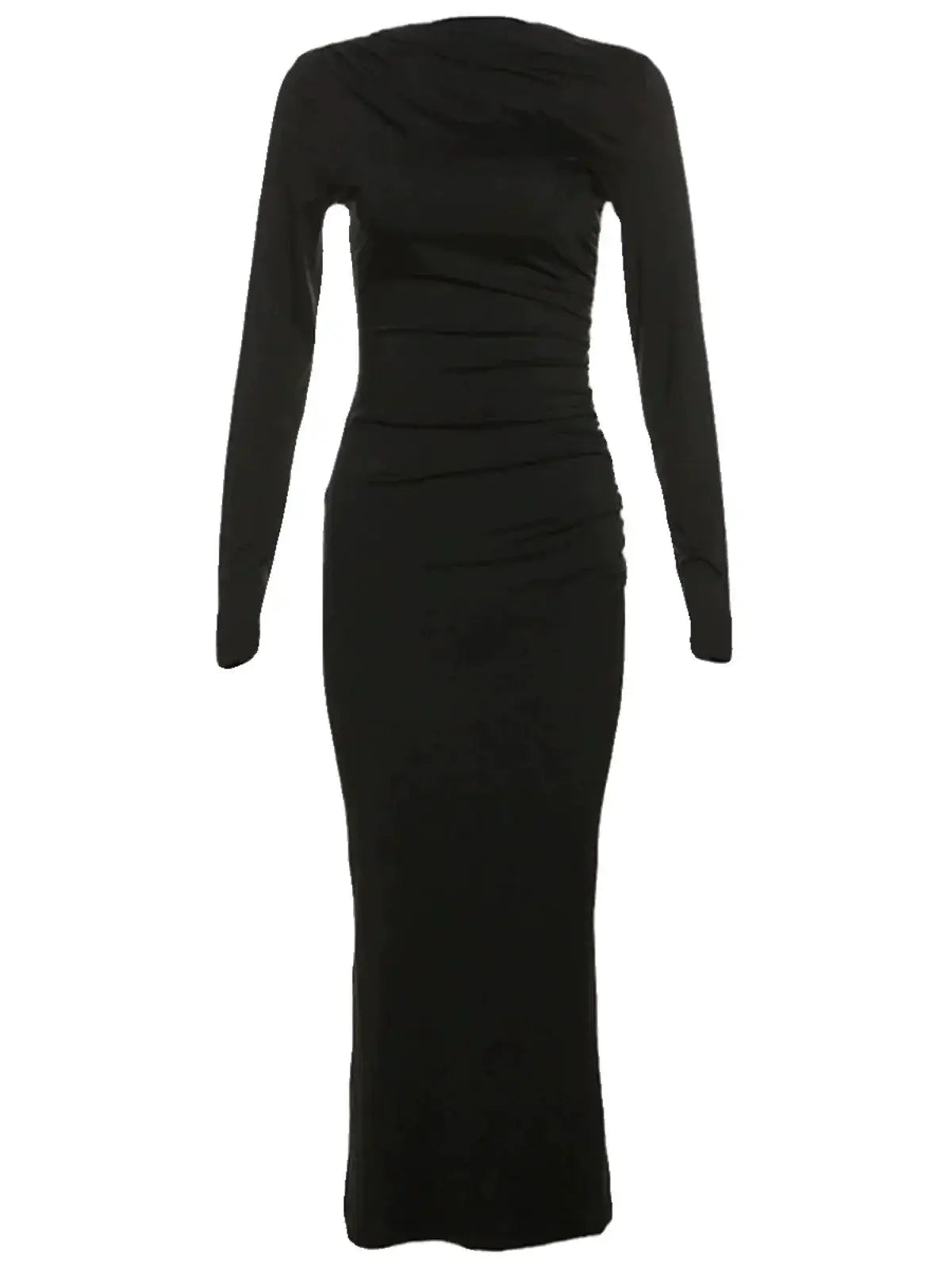 Sophisticated Ruched Sheath Dress For Versatile Office Wear