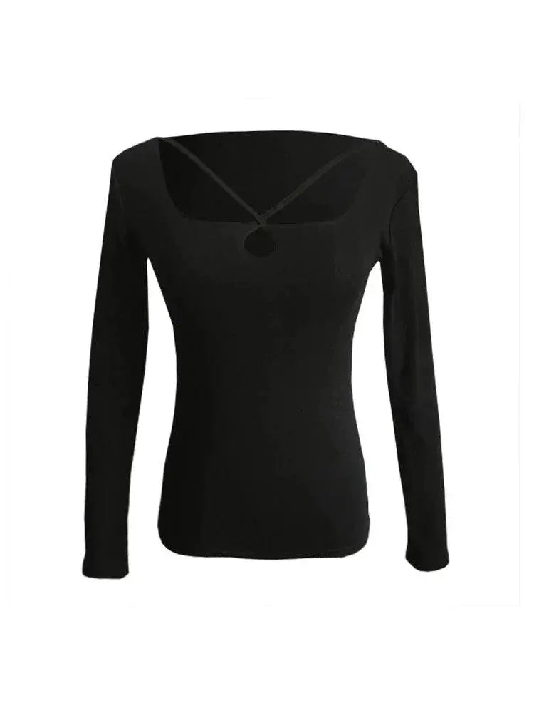 All Matching Slim Fit Long Sleeve Top Modern Elegance