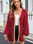 Fashion Drop-Shoulder Long-Sleeve Loose Cardigan Sweater