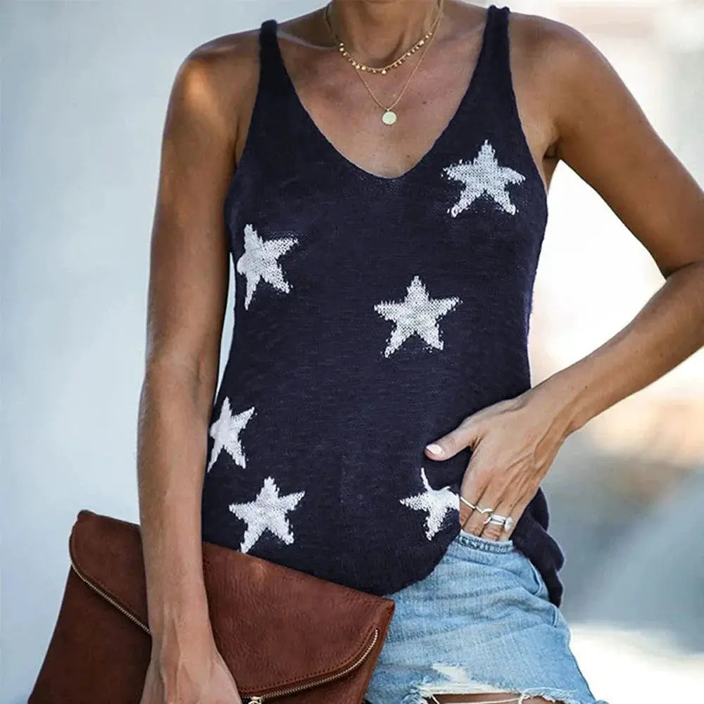 XINGX Print Amazon Sleeveless T Shirt Camisole For Women Top