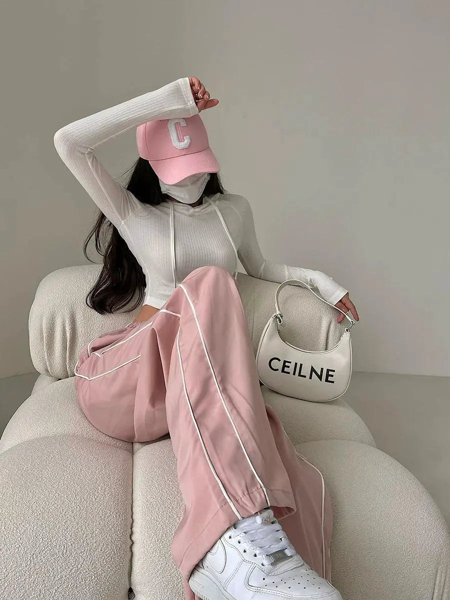 Hooded Crop Top Drawstring Fall Style Chic for Women