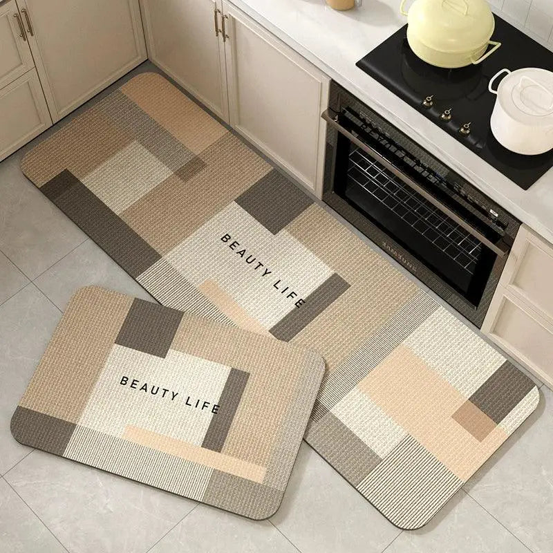 Kitchen Floor Mat Non Slip Oilproof Absorbent Rug Mat