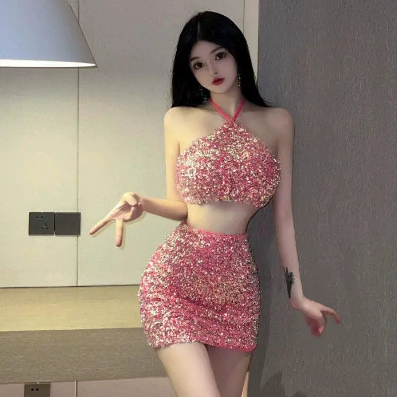 Internet Celebrity Sequin Skirt For Trendy Fall Glamour